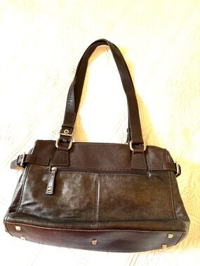 Joanel Classic Soft Leather Shoulder Bag in Dark Bronze Canadian made bag